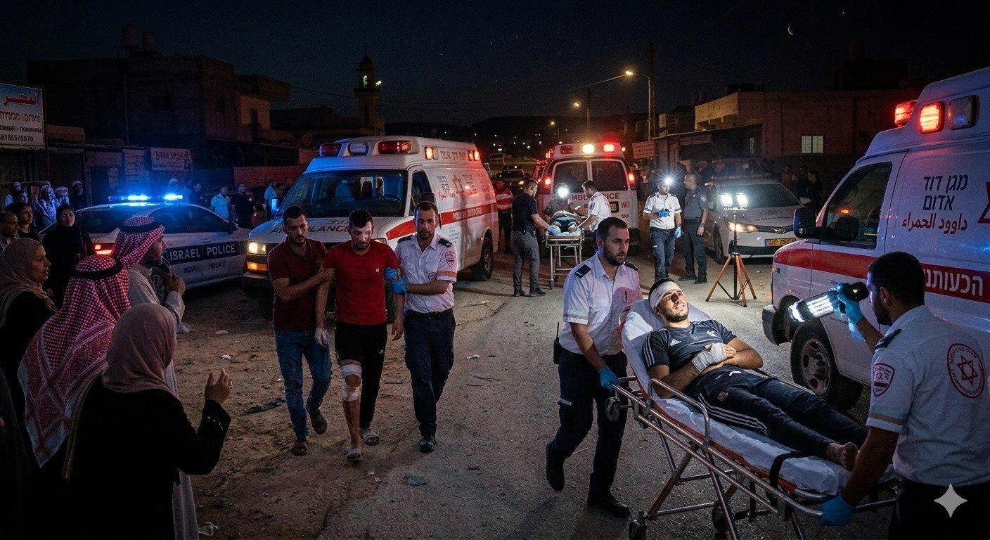 إصابة 4 شبان بجروح خطيرة ومتوسطة في إطلاق نار بعرعرة النقب