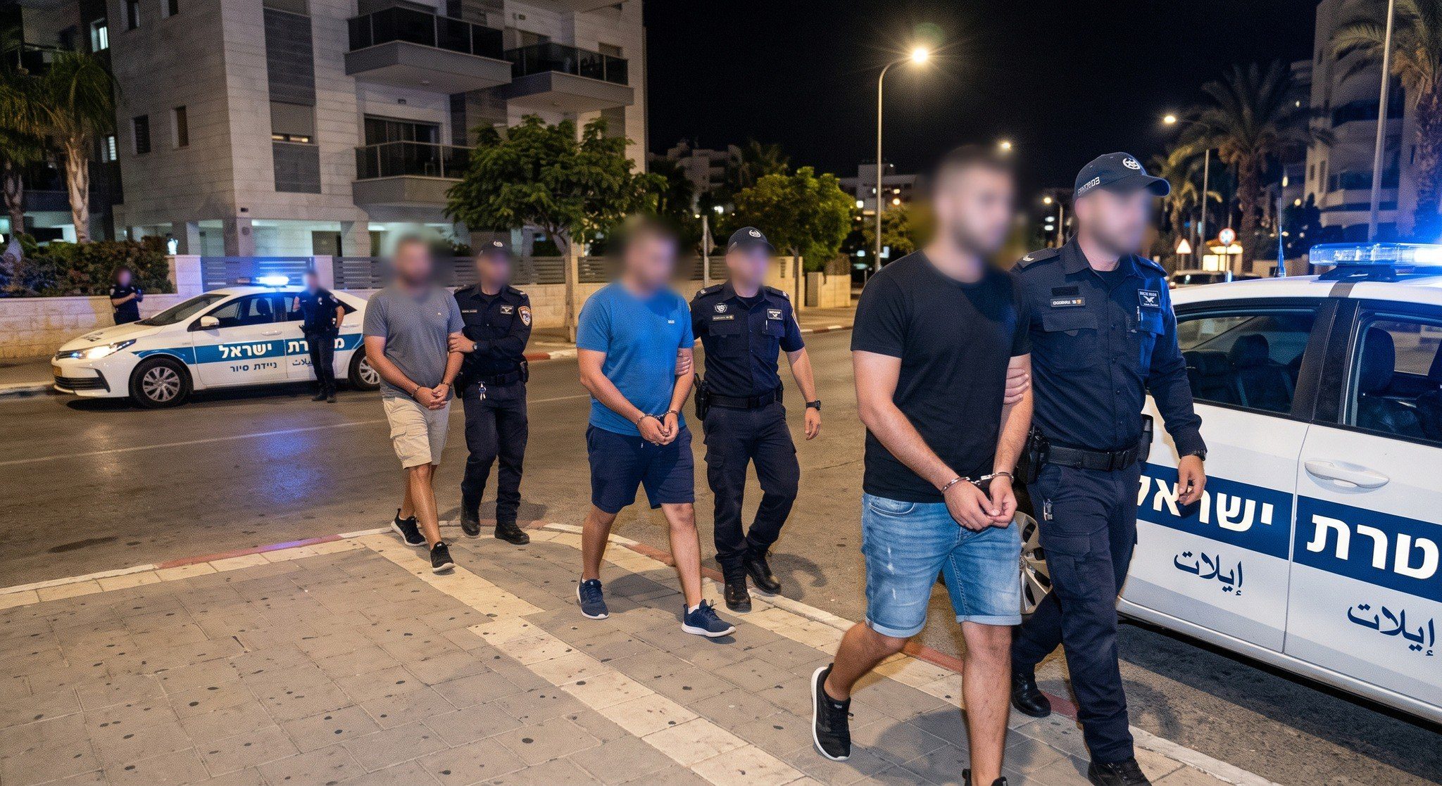 اعتقال 3 أشخاص في إيلات للاشتباه باعتدائهم بوحشية على شاب على خلفية عاطفية