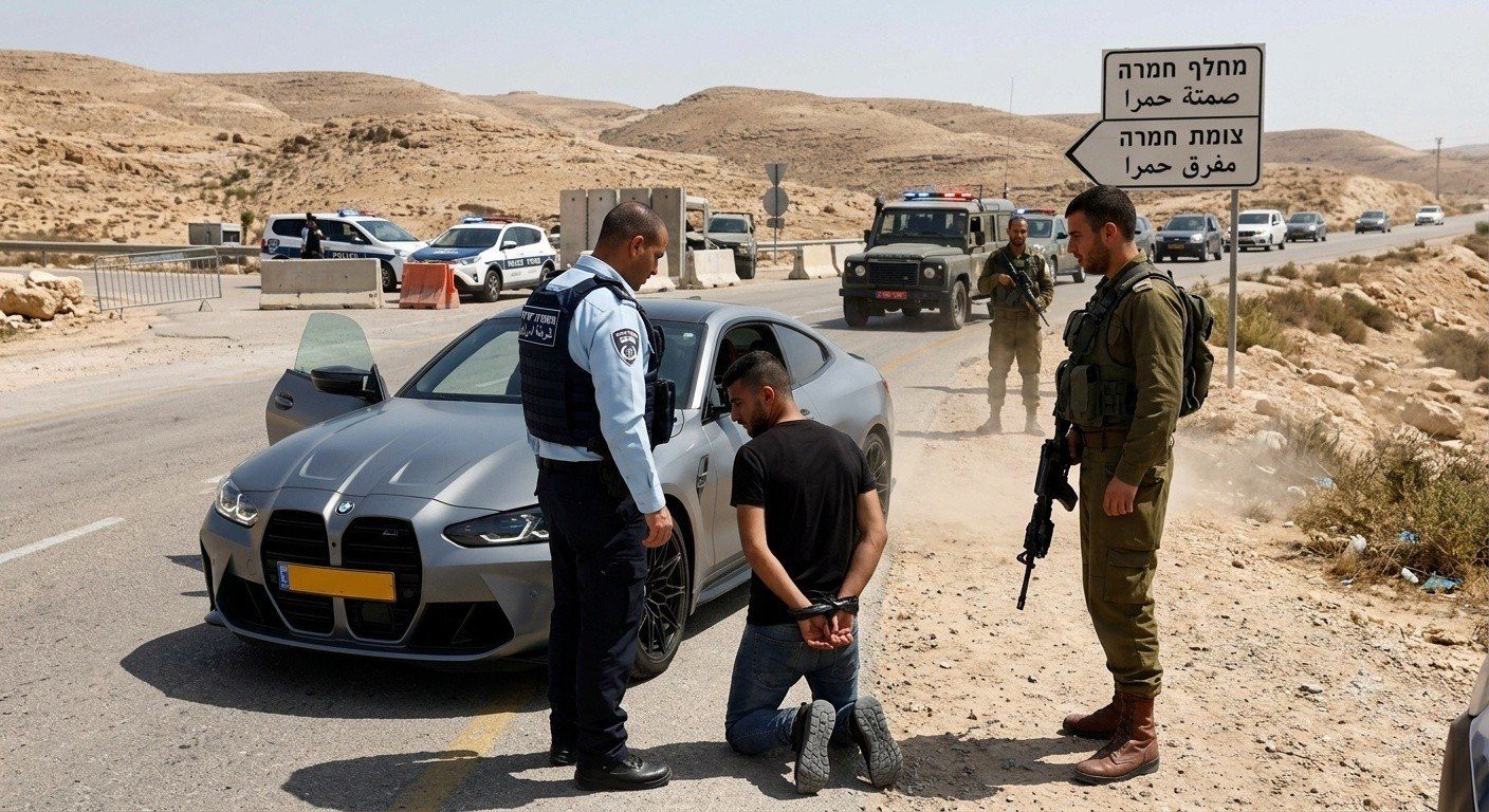 اعتقال شاب من الناصرة بشبهة محاولة دهس منسق أمن قرب مسكيوت في غور الأردن