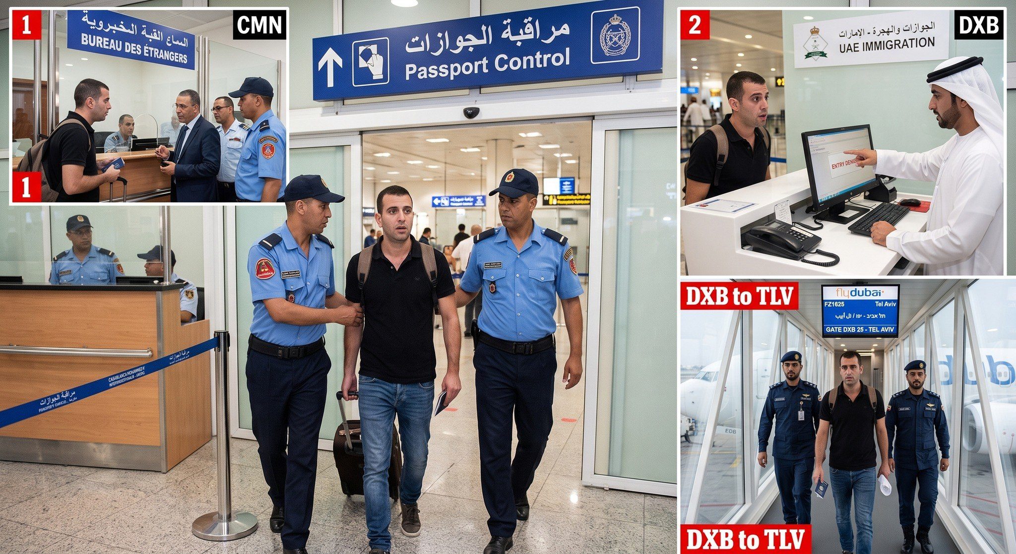 المغرب يمنع دخول مجرم إسرائيلي معروف ويرحّله عبر الإمارات إلى إسرائيل